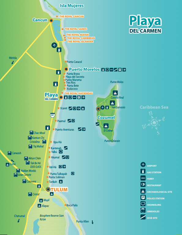 map of riviera maya