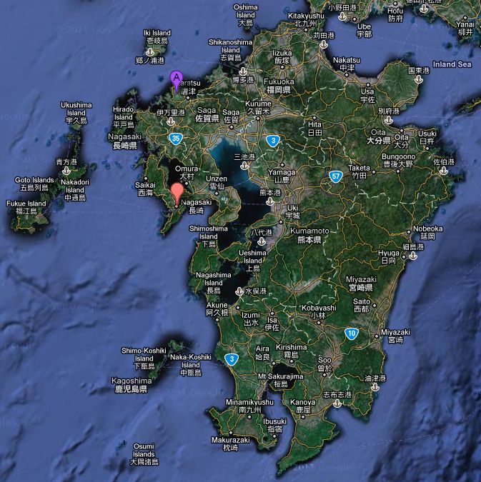 Kyushu Island map