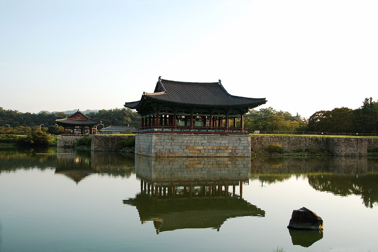 overview of Anapji, an artificial pond located in Gyeongju National Park