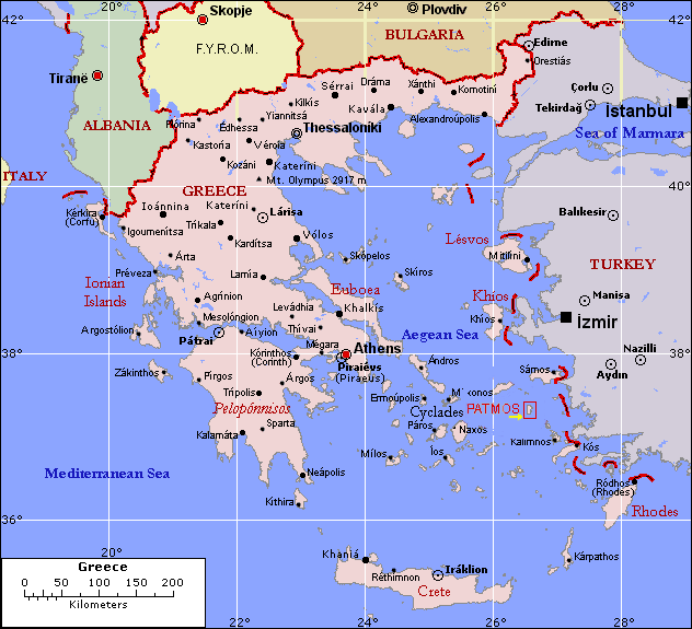 patmos island map