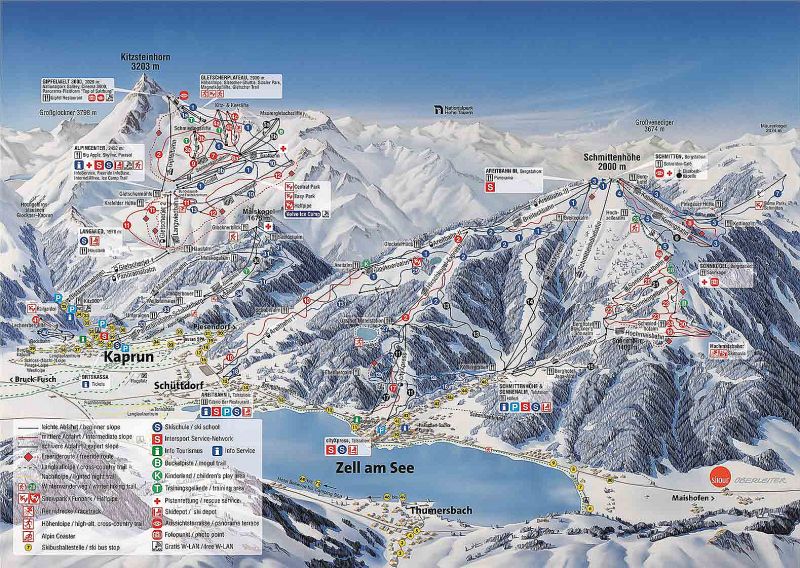 pistemap of Zell am See
