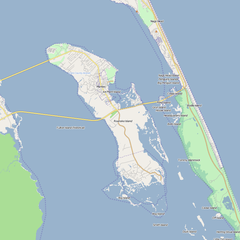 Roanoke Island Map