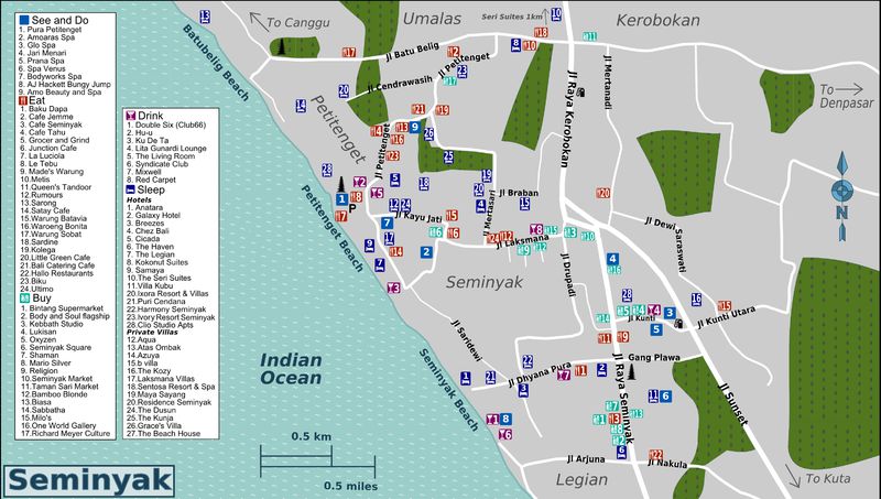 Seminyak map