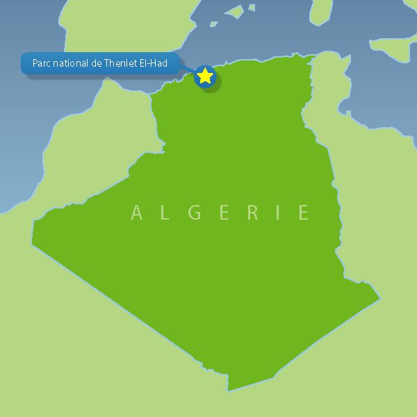 The Théniet El Had National Park map