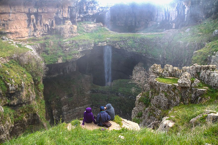 The waterfall drops 255 metres