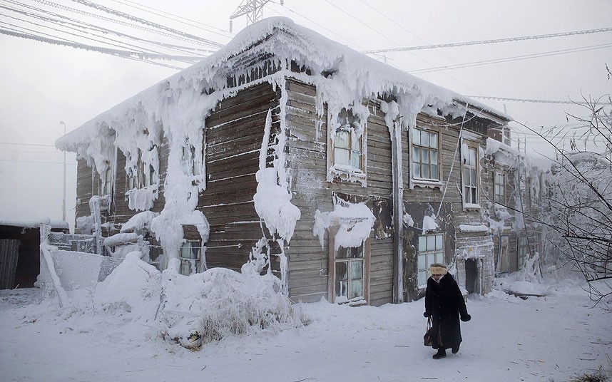 snow in Yakutsk