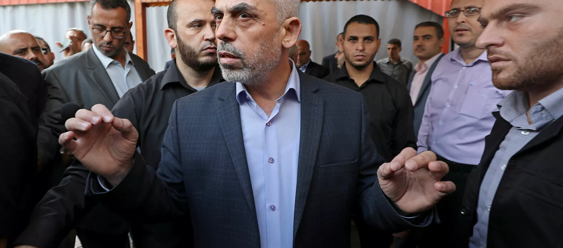 الفصائل الفلسطينية في القاهرة - قيادي في حركة حماس يحي السنوار في غزة، 28 أكتوبر 2019 - سبوتنيك عربي, 1920, 23.05.2021