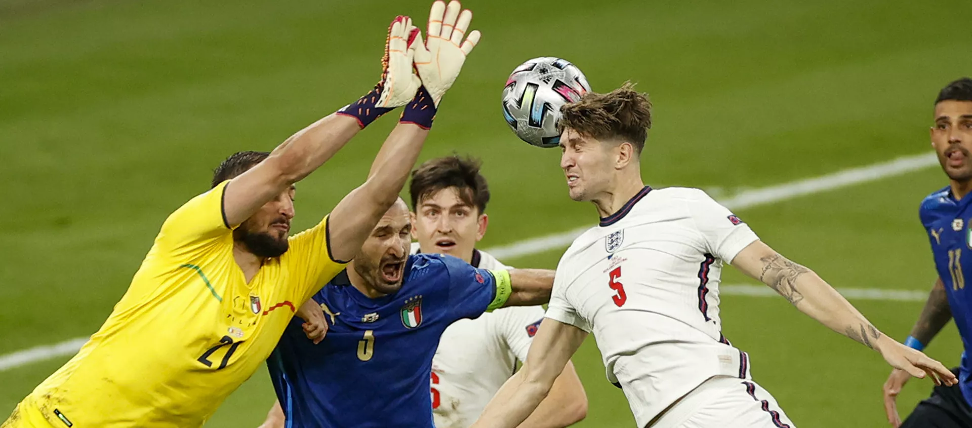 حارس مرمى المنتخب الإيطالي جانلويجي دوناروما خلال المباراة الأخيرة ضد المنتخب الإنجليزي من بطولة أمم أوروبا يورو 2020 في ملعب ويمبلي، لندن، إنجلترا 11 يوليو 2021 - سبوتنيك عربي, 1920, 13.07.2021