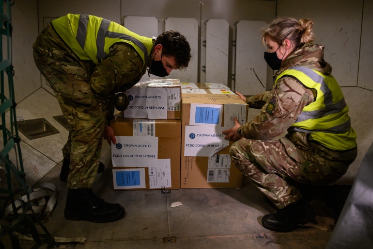 Covid Vaccines Heading For The Falkland Islands Are Loaded For Flight