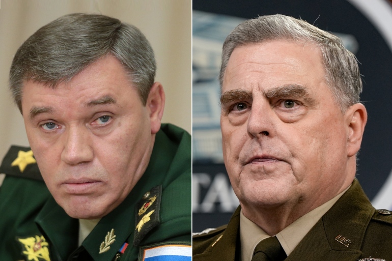 2-96-2 كومبو يجمع قائدي الجيشين الأميركي والروسي مارك ميلي و فاليري جيراسيموف Mark Milley/Valery Gerasimov