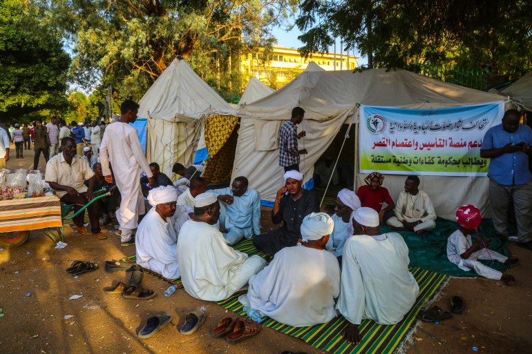 Protest against the government in Sudan
