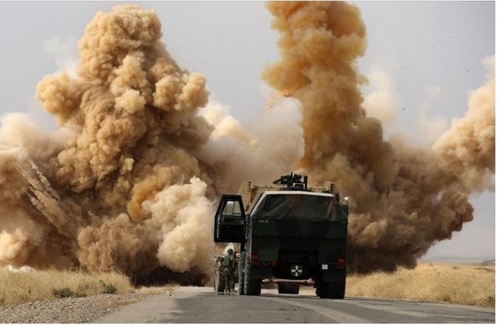 رتل للتحالف الدولي جنوب العراق يتعرض لهجوم بعبوة ناسفة