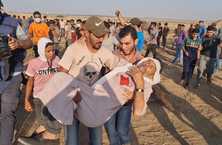 إصابات جراء اعتداء الاحتلال على متظاهرين شرق خانيونس (صور)