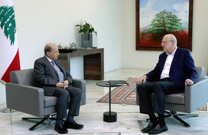 ميقاتي يعلن حكومة جديدة للبنان ويدعوها للاجتماع الاثنين