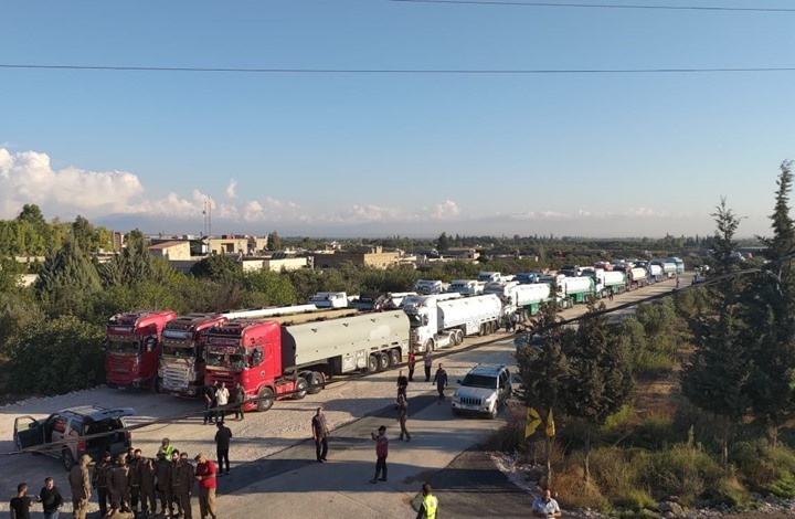 صهاريج محملة بوقود إيراني تدخل لبنان عبر سوريا (شاهد)