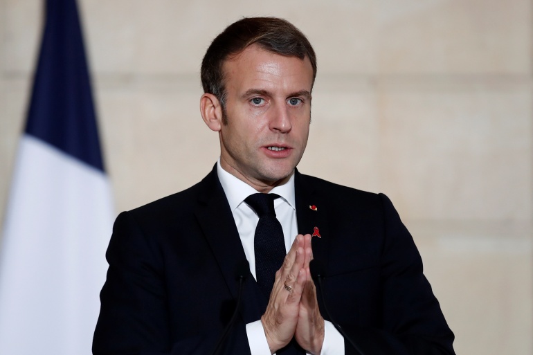 rtx8d6ua-2 French President Macron meets Belgium's Prime Minister De Croo in Paris