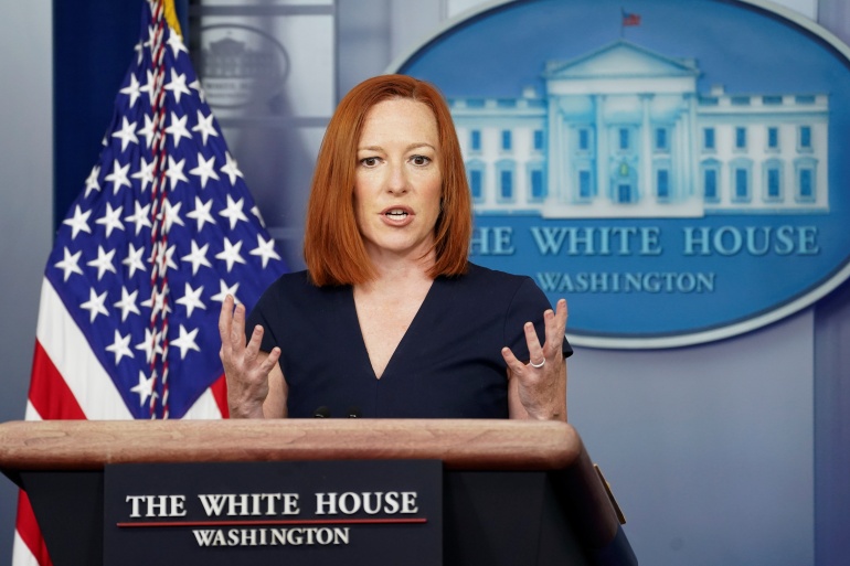 rtxb7eyx-2 Jen Psaki speaks at the White House in Washington