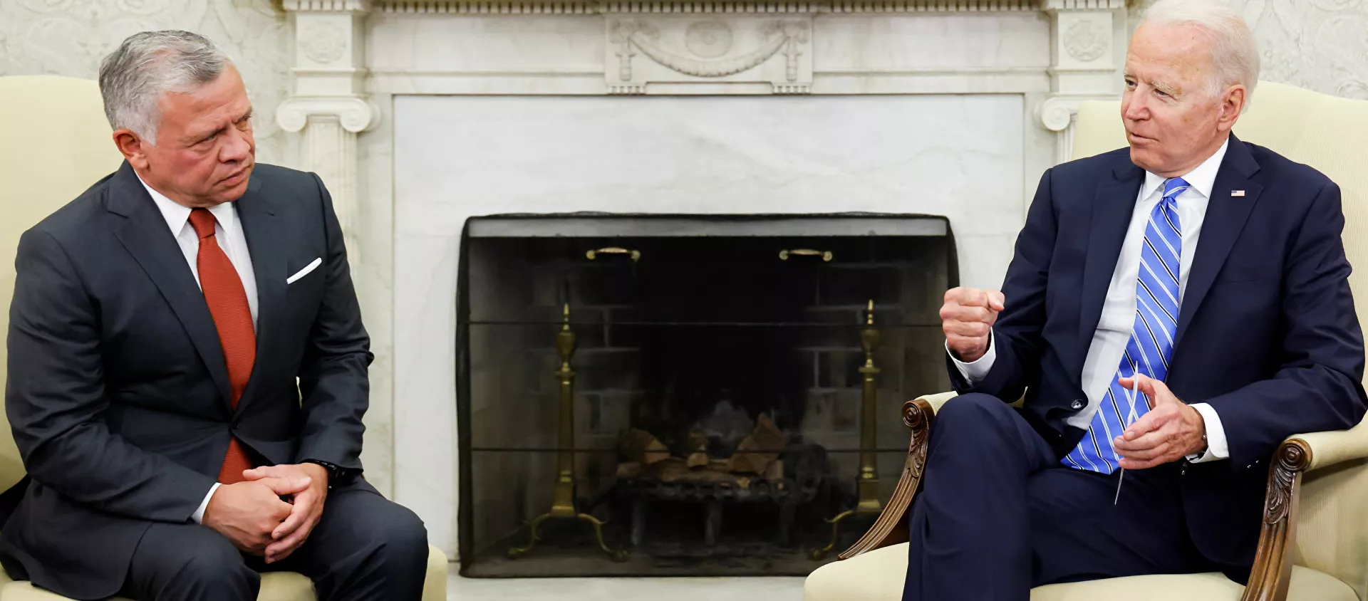 لقاء الرئيس الأمريكي جو بايدن وملك الأردن عبد الله الثاني في البيت الأبيض 19 يوليو 2021     - سبوتنيك عربي, 1920, 20.07.2021