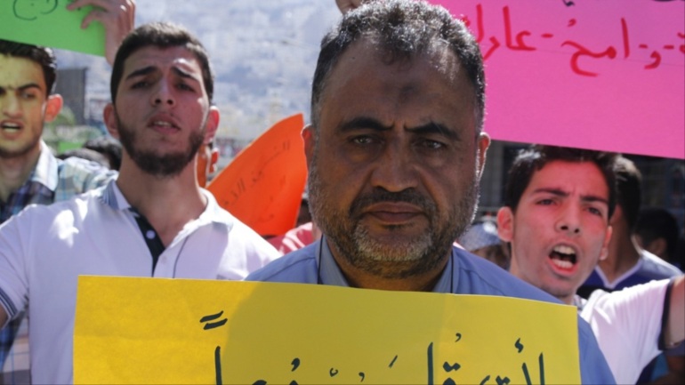 99d3dfe5-3aef-456f-9b18-c85f5e98bc86 القيادي بحماس وصفي قبها المسيرة الشبابية لدعم الأقصى بنابلس