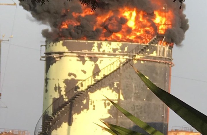1020211175052316-1 حريق ضخم بمنشأة نفطية بلبنان في ظل أزمة حادة بقطاع الطاقة