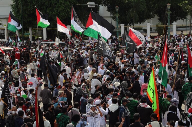 24614917 Rally in support of Palestinians in Indonesia