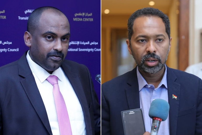 9898 كومبو لـ عضو مجلس السيادة الانتقالي محمد الفكي سليمان المعروف ب "واد الفكي" ووزير شؤون مجلس الوزراء خالد عمر يوسف المعروف بـ "سلك"