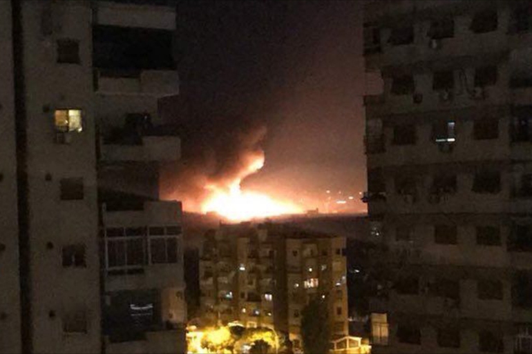 قصف إسرائيل لمطار المزة العسكري في العاصمة دمشق