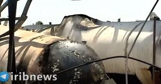 آثار الانفجار الذي وقع في خزان للغاز وهز إيران أمس - فيديو