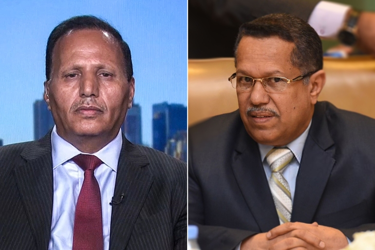 untitled-31 كومبو يضم كلا من رئيس مجلس الشورى اليمني أحمد بن دغر ونائب رئيس مجلس النواب عبد العزيز جُباري - المصدر: غيتي/الجزيرة