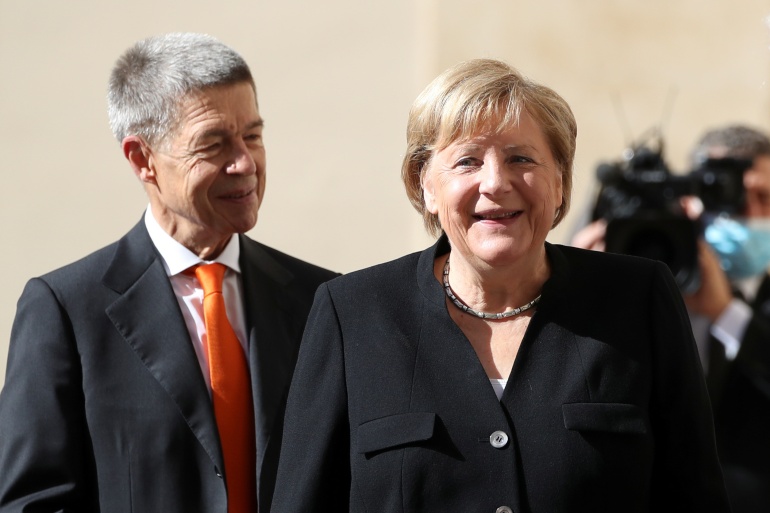 German Chancellor Merkel arrives to meet Pope Francis at the Vatican