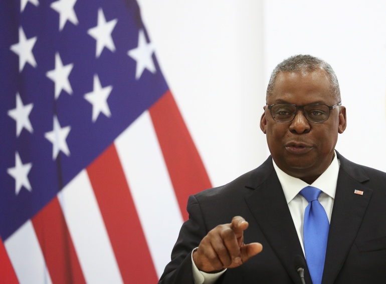 rtxipug4 U.S. Secretary of Defense Lloyd Austin visits Georgia