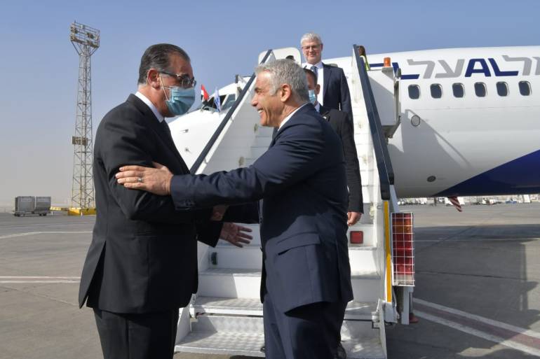 Israeli FM Yair Lapid in Cairo