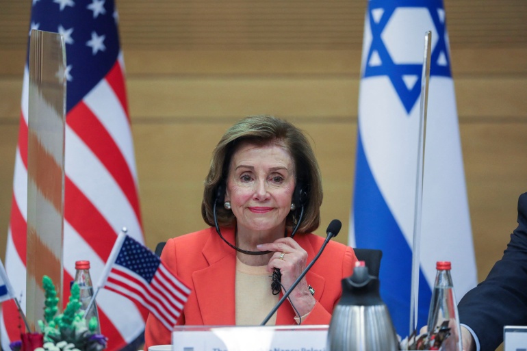 rts5iyxt-1 U.S. House Speaker Pelosi visits Israel