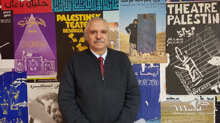 25g5g-2 8-أسيل جندي، المسرح الوطني الفلسطيني الحكواتي، القدس،مدير المسرح الوطني الفلسطيني الحكواتي والممثل المسرحي عامر خليل(الجزيرة نت).jpg.jpg