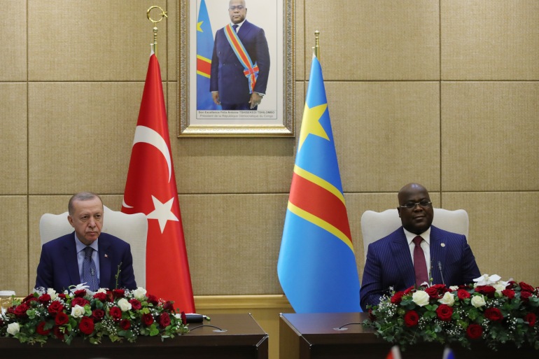 Turkish President Recep Tayyip Erdogan in Democratic Republic of the Congo