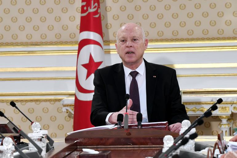 26379381-1 Tunisian President Kais Saied