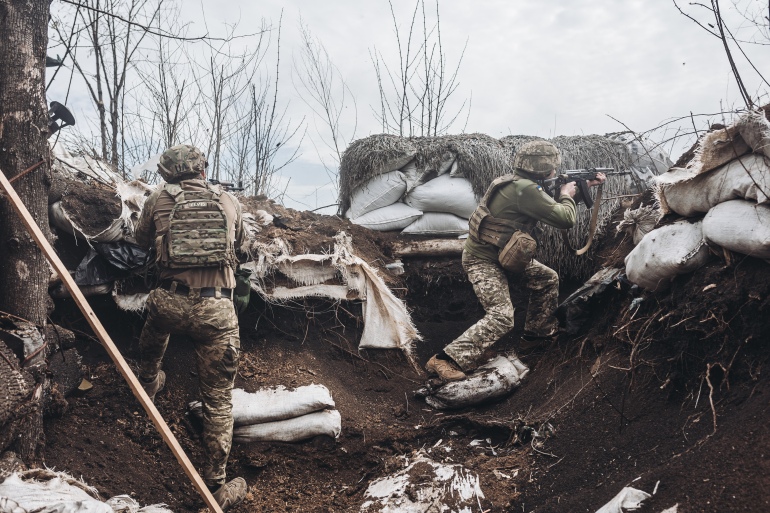 Ukrainian frontline in Donbass
