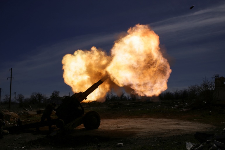 rts6my3i-1 Members of the Ukrainian Volunteer Corps fight against Russian troops in Zaporizhzhia region
