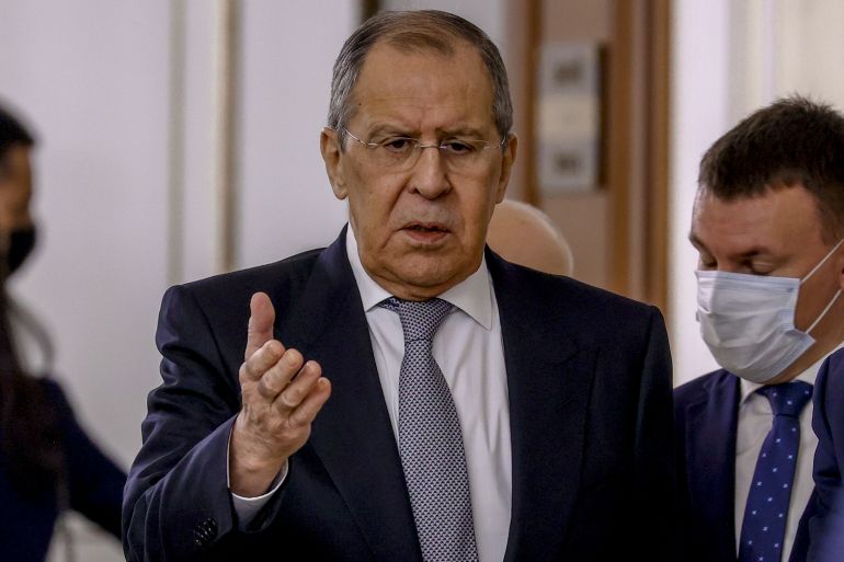 25836204-1 Russian FM Sergey Lavrov attends the meeting of foreign ministers of the Commonwealth of Independent States in Minsk