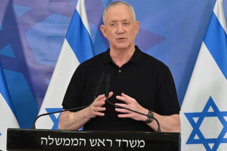 27507070-1 Bennett-Gantz-Bar-Lev press conference in Jerusalem